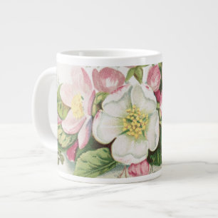 Grande Tasse Carte de Noël rétro vintage, Fleurs de pommier