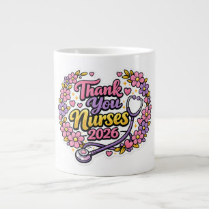 Grande Tasse Carte de vœux Merci les infirmières 2026