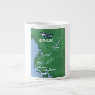 Grande Tasse Carte de voyage de Fuerte River Sinaloa, Mexique