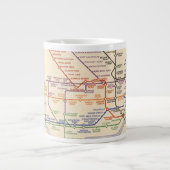 Grande Tasse Carte des chemins de fer souterrains de Londres (Devant)