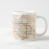Grande Tasse Carte des chemins de fer souterrains de Londres (Droite)