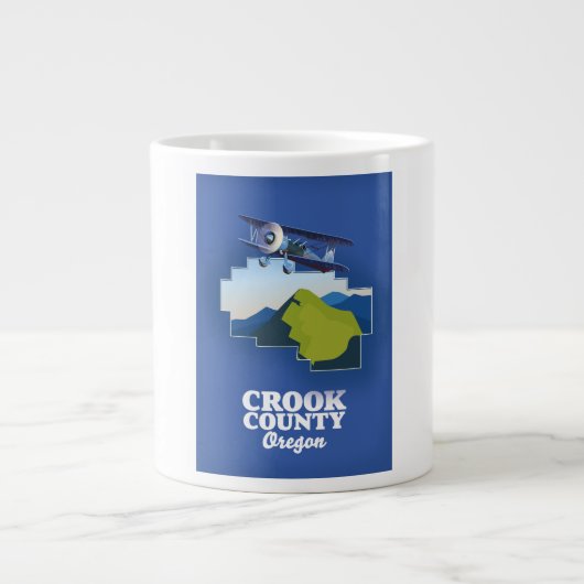 Grande Tasse Carte du comté de Crook Oregon (Devant)