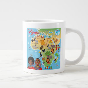 Grande Tasse Carte du dessin humoristique africain