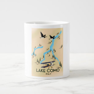 Grande Tasse Carte du lac de Côme Italie poster de voyage