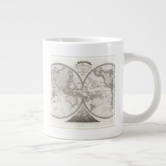 Grande Tasse Carte du monde en 2 hémisphères (Droite)