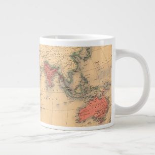 Grande Tasse Carte du monde montrant l'Empire britannique