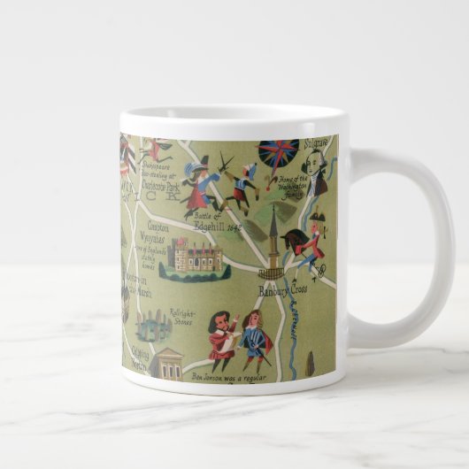 Grande Tasse Carte Dunlop du pays de Shakespeare, Angleterre (Droite)