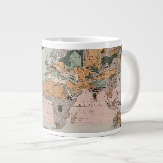Grande Tasse Carte géologique du monde (Devant droit)