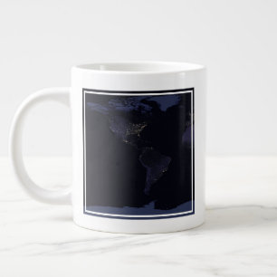 Grande Tasse Carte globale La ville de la Terre s'illumine la n