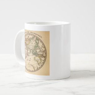 Grande Tasse Carte gravée de l'hémisphère oriental