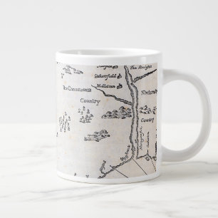 Grande Tasse Carte Vintage du Connecticut