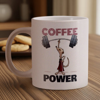 Grande Tasse Carton d'haltérophilie Cute Meerkat