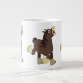 Grande Tasse Cartoon Exubérant mignon Cheval Shire (Devant)