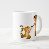 Grande Tasse Cartoon joyeux Cute Coatimundis (Devant droit)