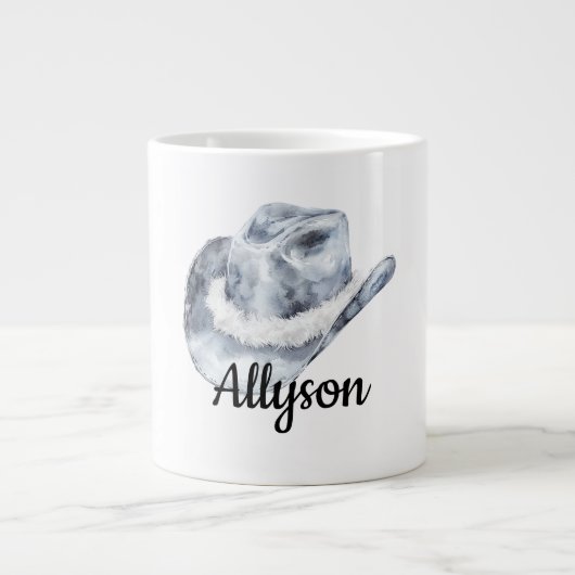Grande Tasse Casquette de fille blanche en argent (Devant)