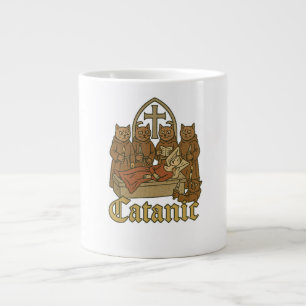 Grande Tasse Catanic - Mème de culte de chat médiéval