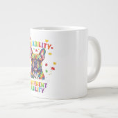 Grande Tasse Celebrating French Bulldog Neurodiversity: Autism (Devant droit)