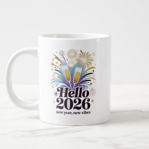 Grande Tasse Célébration de Hello 2026 – Conception d'étincelle