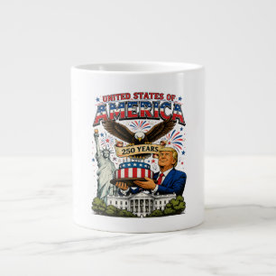 Grande Tasse Célébration de l'Aigle Patriotique America 250 Ans