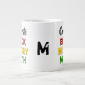 Grande Tasse Célébrer le mois de l'histoire des Noirs Monogramm (Devant)