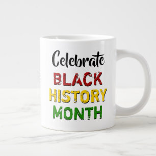 Grande Tasse Célébrer le mois de l'histoire des Noirs Monogramm
