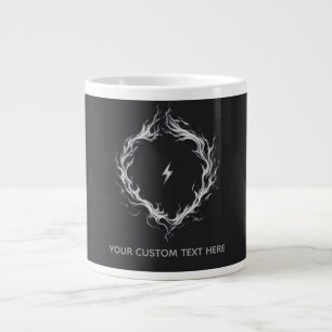 Grande Tasse Cercle d'énergie abstrait – Texte personnalisable