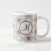 Grande Tasse Cercles gris-rouge modernes (Droite)