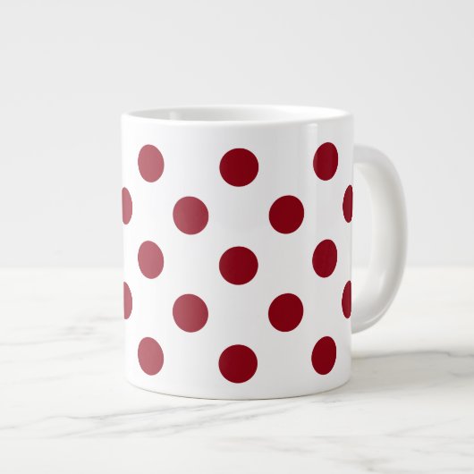 Grande Tasse Cercles Pois rouges Crimson (Devant droit)