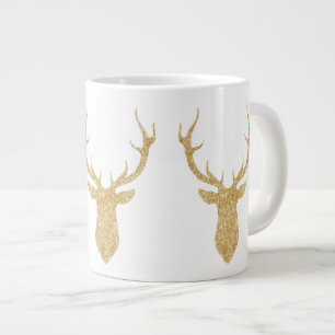Grande Tasse Cerf de Noël de la Parties scintillant des Faux Go