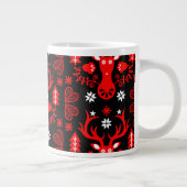 Grande Tasse Cerf de Noël rouge scandinave (Droite)