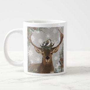 Grande Tasse cerf d'hiver vintage moderne
