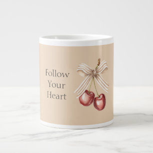 Grande Tasse Cerises Rouges Bol à Crème  