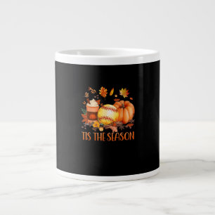 Grande Tasse C'Est La Saison Citrouille Leaf Latte Fall Softbal