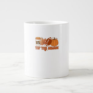 Grande Tasse C'Est La Saison Citrouille Leaf Thanksgiving Footb