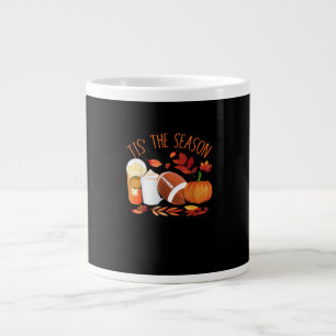 Grande Tasse C'Est La Saison Football Citrouille Thanksgiving A