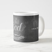 Grande Tasse Chalkboard Best Dad Ever Father's Day Personalized (Devant droit)