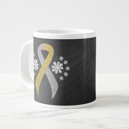 Grande Tasse Chalkboard Gold et Silver Ribbon (Devant gauche)