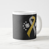 Grande Tasse Chalkboard Gold et Silver Ribbon (Devant droit)