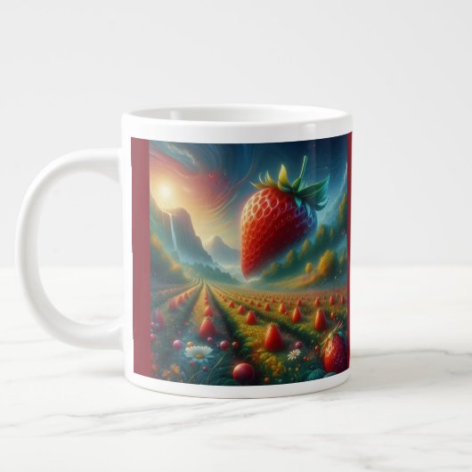Grande Tasse Champ de fraises de rêves (Gauche)