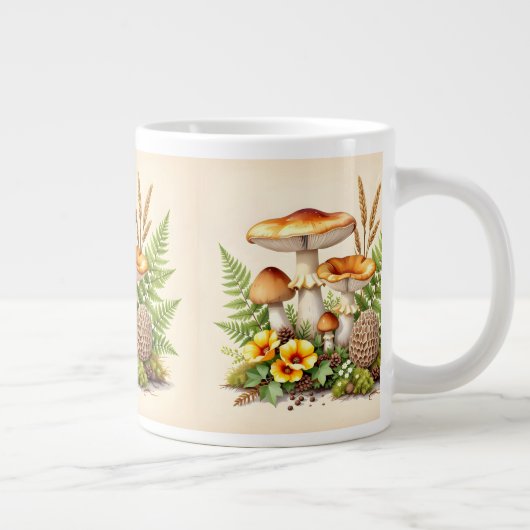Grande Tasse Champignons aquarelle (Droite)