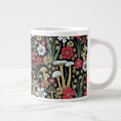 Grande Tasse Champignons et fleurs rouges et verts (Droite)