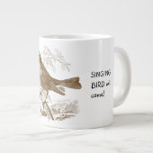 Grande Tasse Chanter un oiseau à la Branche Garder l'espoir dan (Devant droit)