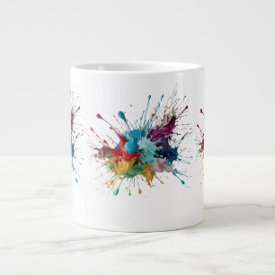 Grande Tasse Chaos Vivid - Paint Abstrait multicolore