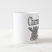 Grande Tasse Charming mais en colère petit chat diable drôle ci (Devant)