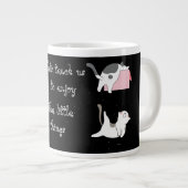 Grande Tasse Chat amusant, Profitez des petites choses, Bouge d (Devant droit)