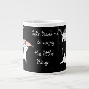 Grande Tasse Chat amusant, Profitez des petites choses, Bouge d