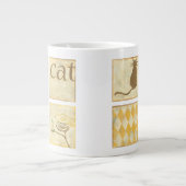 Grande Tasse Chat Brown et oiseau jaune par Chariklia Zarris (Devant)