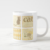 Grande Tasse Chat Brown et oiseau jaune par Chariklia Zarris (Droite)
