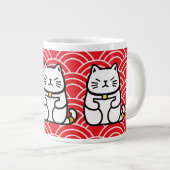 Grande Tasse Chat chanceux japonais ou Maneki-Neko (Devant droit)