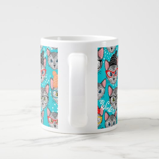 Grande Tasse Chat dans le casquette (Dos)